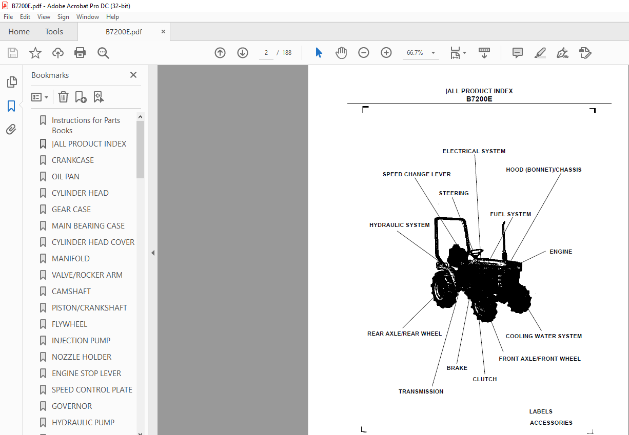 Kubota B7200E Tractor Parts Book Manual PDF DOWNLOAD HeyDownloads