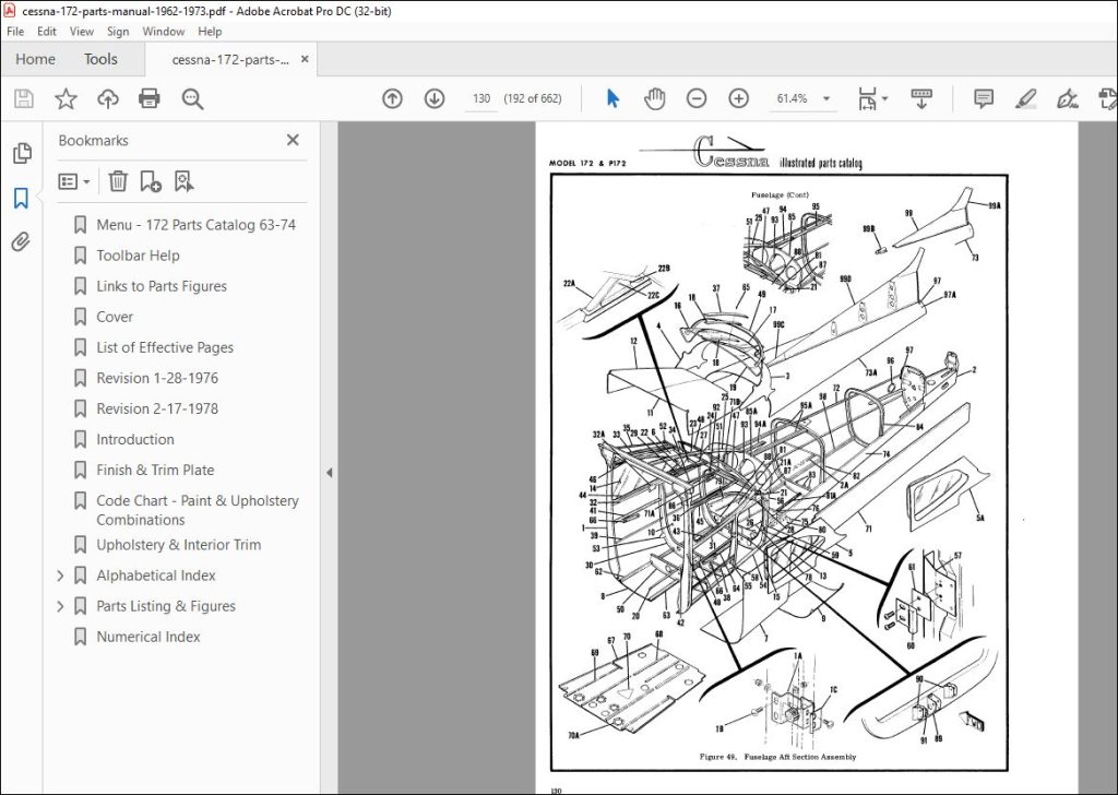 19621973 Cessna 172 Parts Catalog Manual PDF DOWNLOAD HeyDownloads