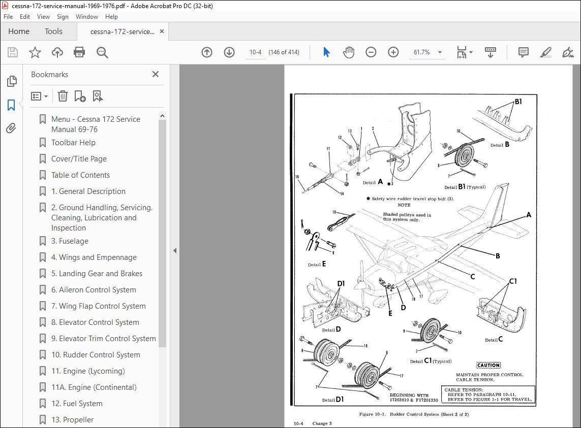 1969-1976 Cessna 172 Series Service Manual - PDF DOWNLOAD 