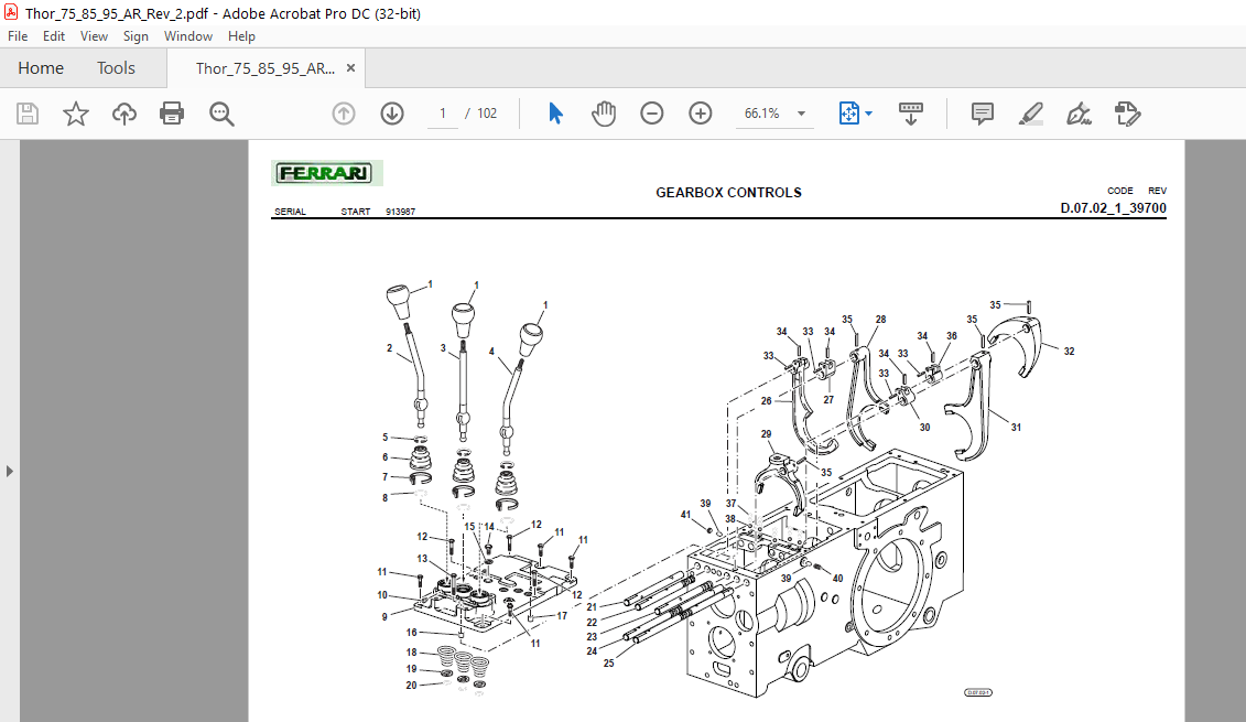 Ferrari Thor 75 85 95 AR Parts Catalog Manual - PDF DOWNLOAD - HeyDownloads  - Manual Downloads