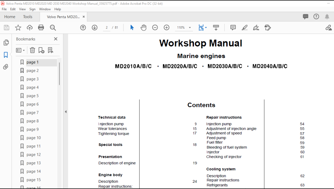 Volvo Penta MD2010 MD2020 MD 2030 MD2040 Manual_35925775 PDF