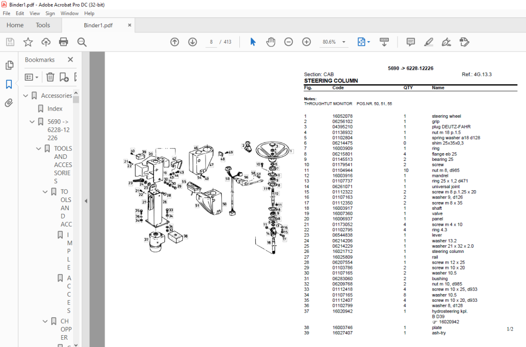 Deutz Fahr 5690 - 6228-12226 Parts Catalog Manual - PDF DOWNLOAD ...