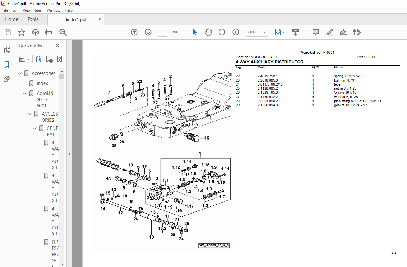 Deutz Fahr Agrokid 50 After 6001 Parts Catalog Manual PDF DOWNLOAD