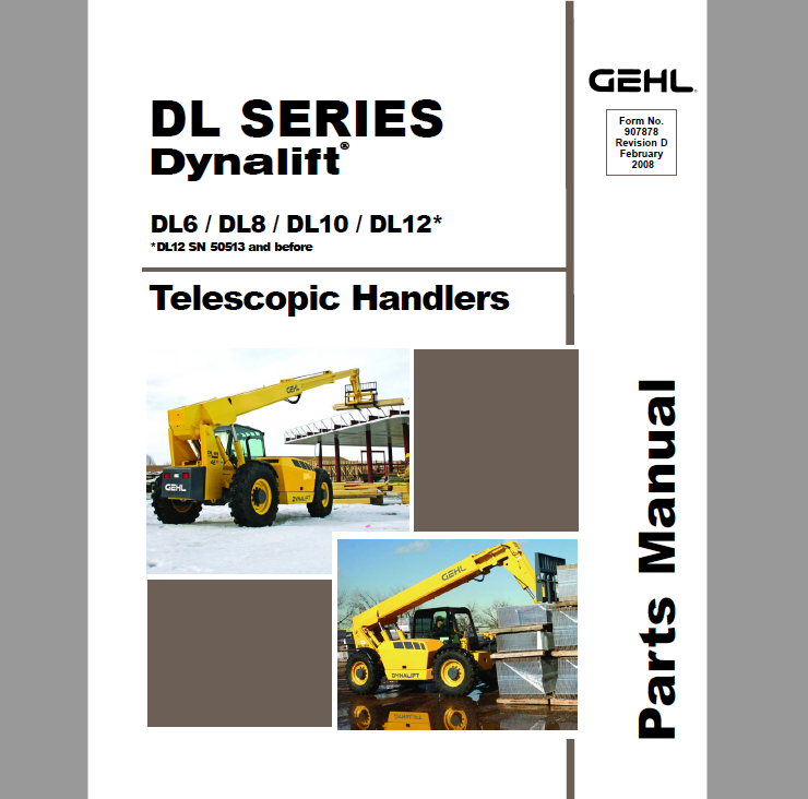 GEHL Heavy Equipment Telehandler 2022 PDF Parts Manual COMPLETE SET