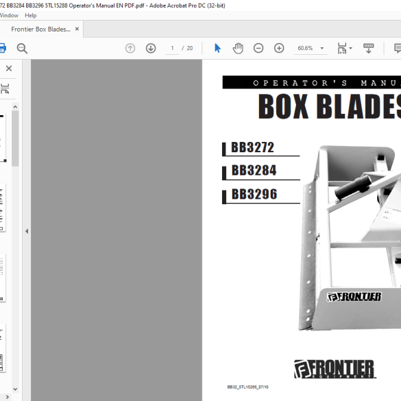 Frontier Bedknife Grinder BG1500 Operator