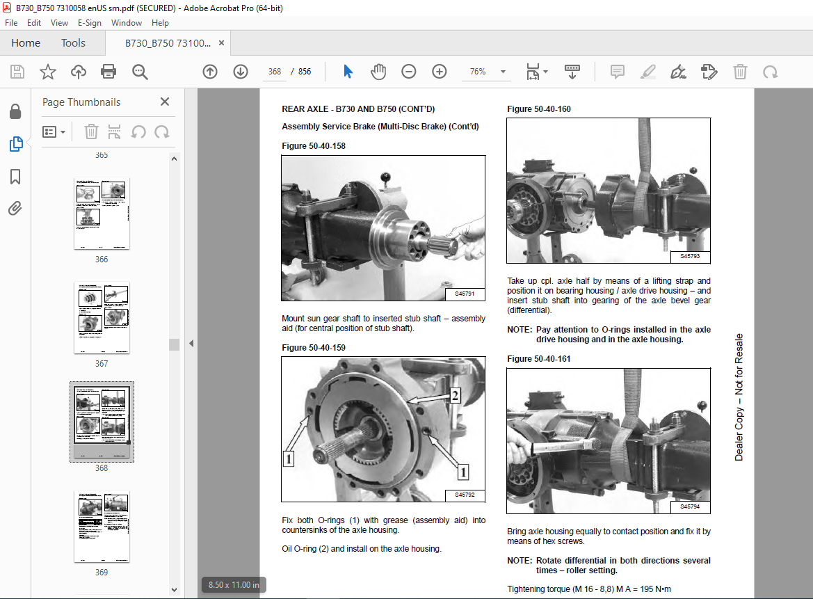 Manuel Opérateur Et Atelier BOBCAT B730 - Chargeuse-pelleteuse Rétrocaveuse - Version PDF Sur Clé USB