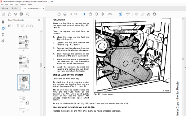 Bobcat 742 Loader Operation &amp; Maintenance Manual - PDF DOWNLOAD ...