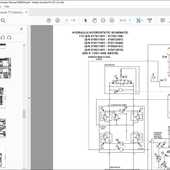 Bobcat 773 Electrical Wiring Schematic Manual 6900834 - HeyDownloads