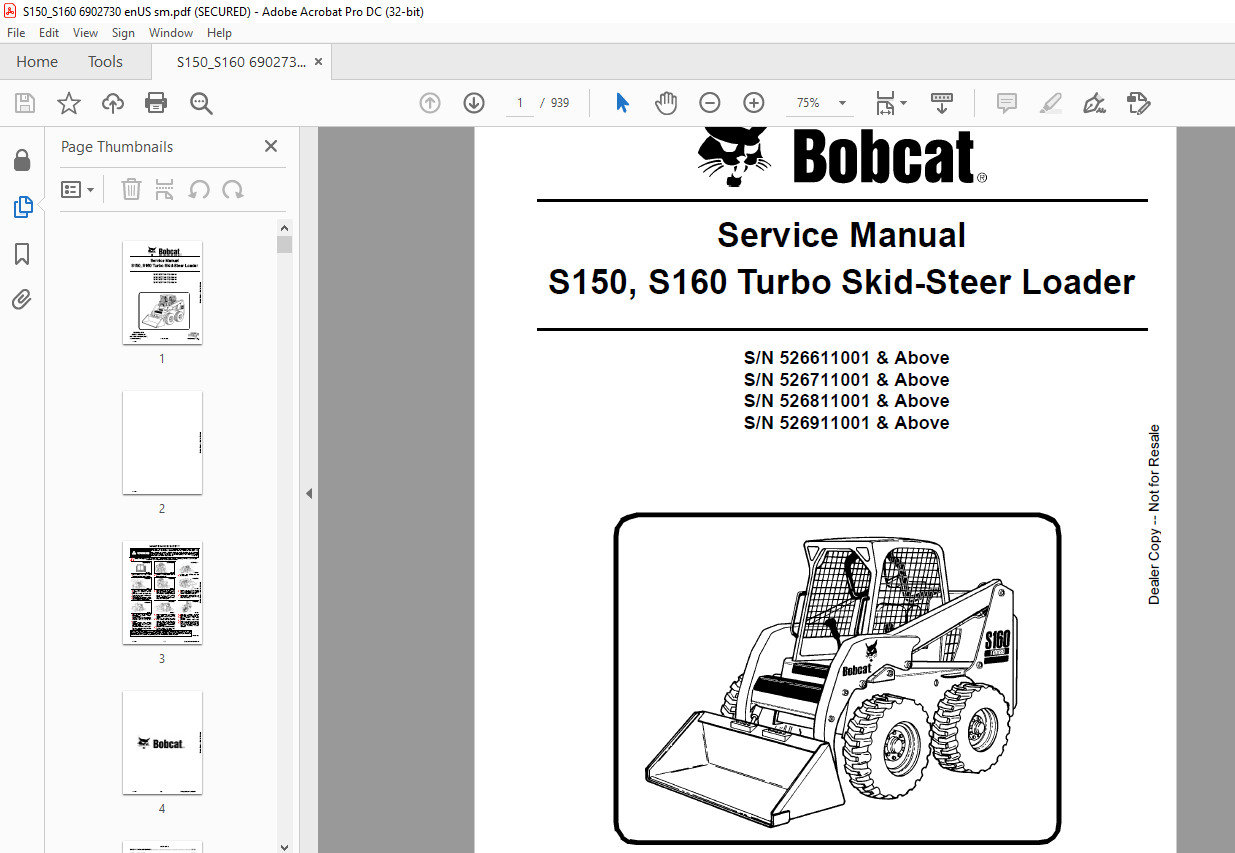 Bobcat Air Conditioning Decal For S150 S160 S175 S185 S205 Skid Steer Loaders