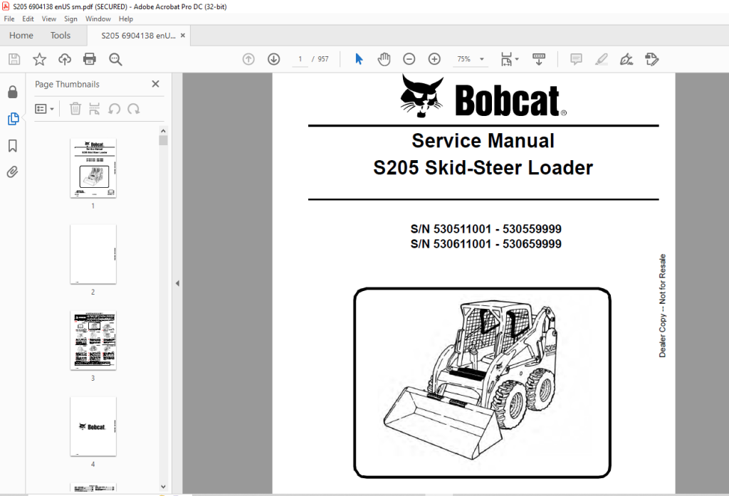S205 Decal Sticker Set Old Style for Bobcat® Skid | Ubuy
