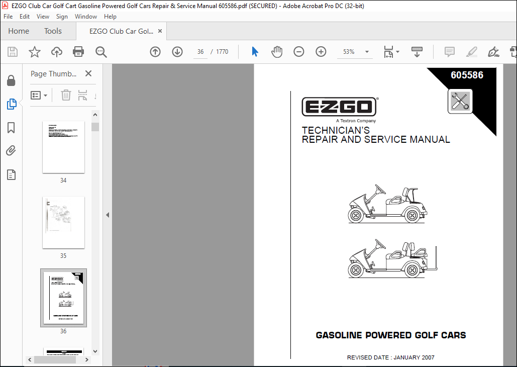 EZGO Club Car Golf Cart Gasoline Powered Golf Cars Repair & Service