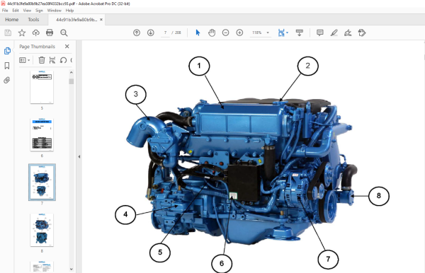 Nanni Marine Diesel Engine T4.165 T4.180 T4.200 Workshop Manual ...