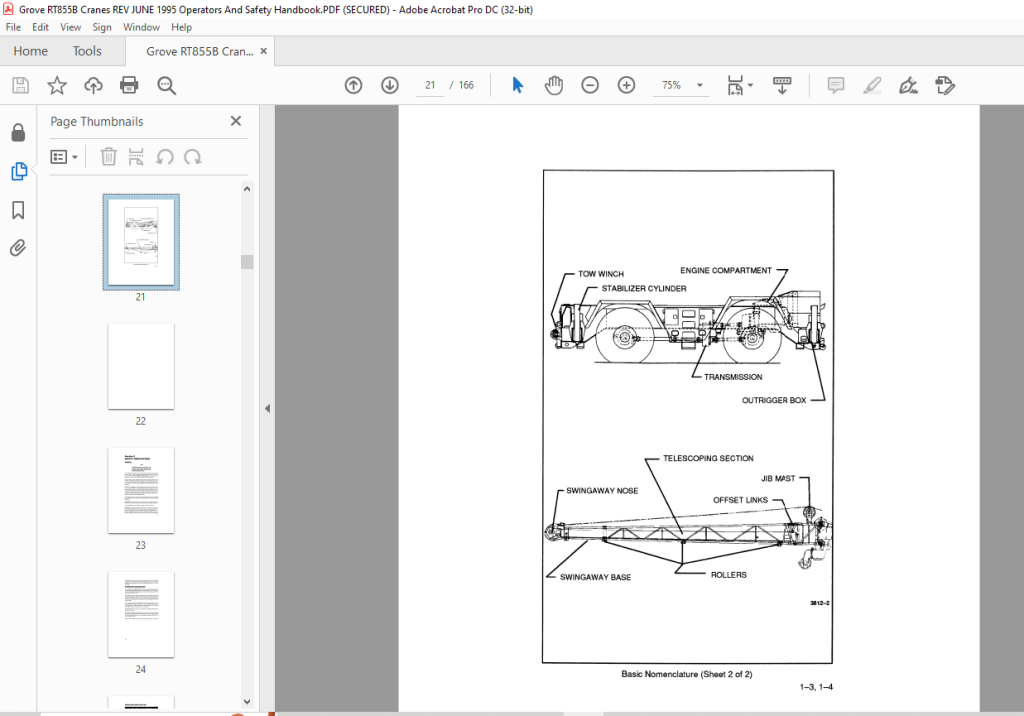 Grove RT855B Series Operator’s & Safety Handbook Manual – PDF DOWNLOAD ...