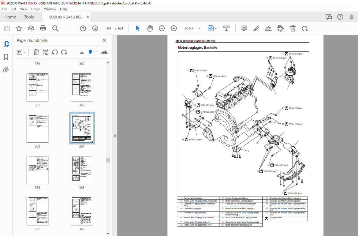 SUZUKI RG413 RG415 IGNIS ANHANG ZUM WEKSTATT HANDBUCH PDF DOWNLOAD