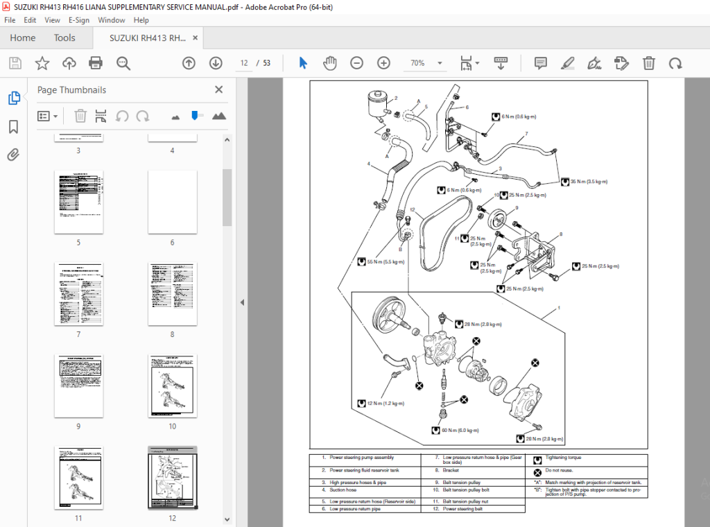 SUZUKI RH413 RH416 LIANA SUPPLEMENTARY SERVICE MANUAL PDF DOWNLOAD