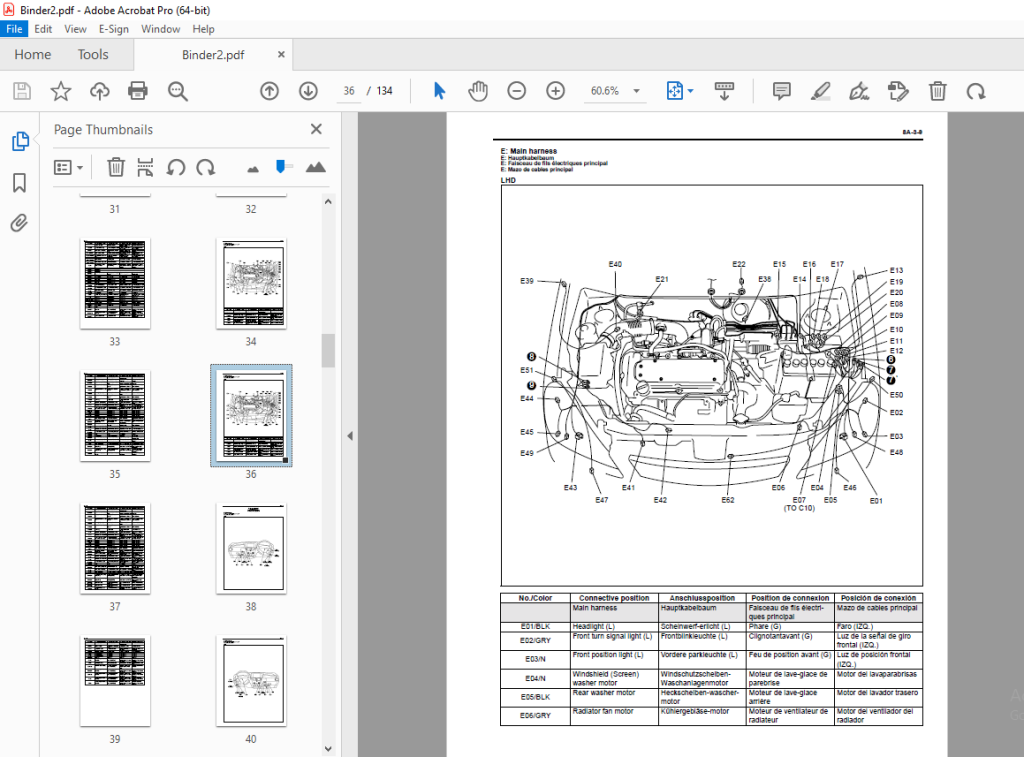 SUZUKI RH413 RH416 LIANA WIRING DIAGRAM MANUAL PDF DOWNLOAD
