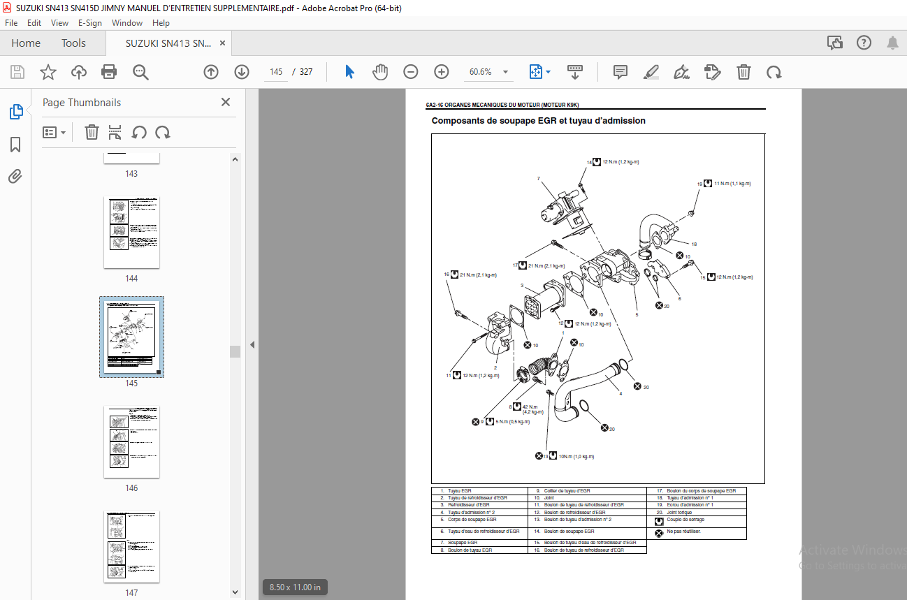 SUZUKI SN413 SN415D JIMNY MANUEL D’ENTRETIEN SUPPLEMENTAIRE PDF