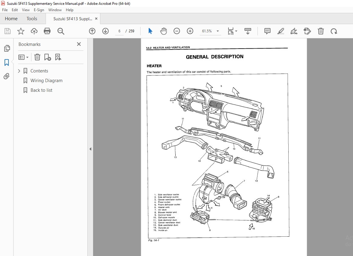 Suzuki SF413 Supplementary Service Manual PDF DOWNLOAD HeyDownloads