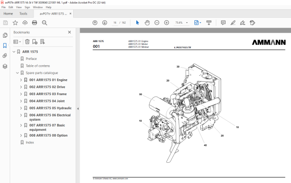 Ammann ARR 1575 Trench Roller Parts Manual 3039040 PDF – HeyDownloads ...