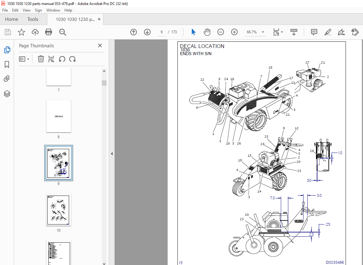 Ditch Witch 10301230 Parts Manual 053479 PDF HeyDownloads Manual