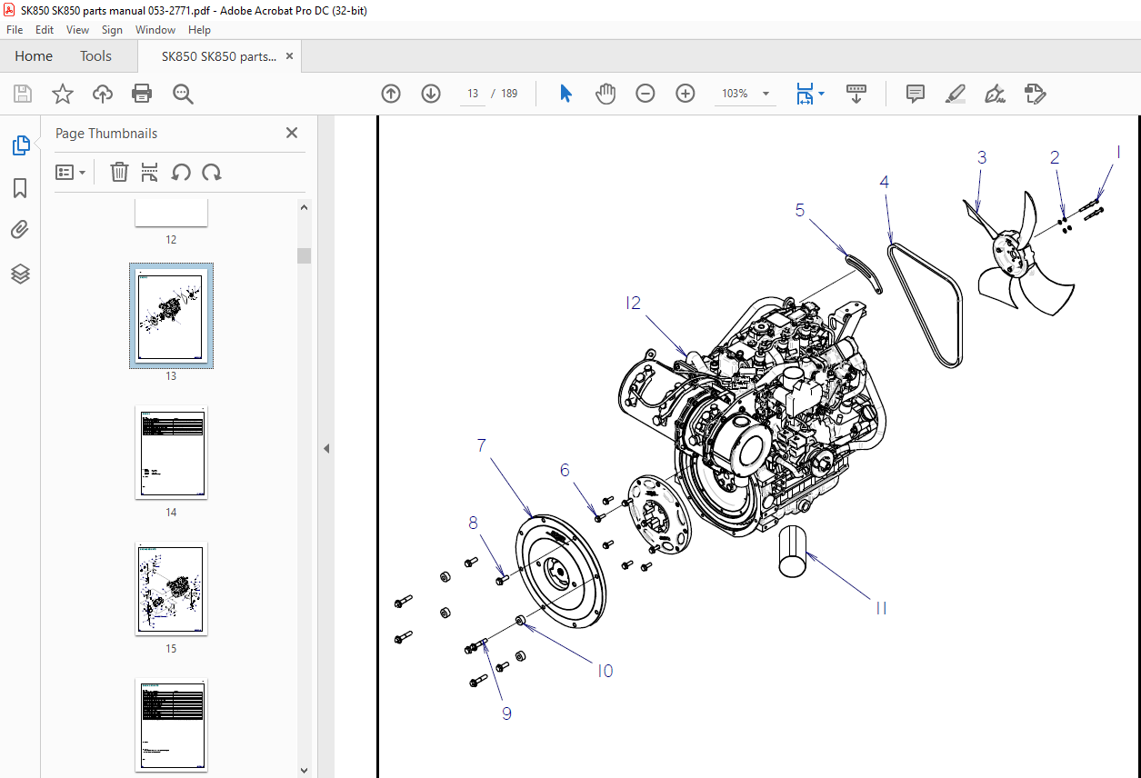 Ditch Witch SK850 Parts Manual 0532771 PDF DOWNLOAD HeyDownloads