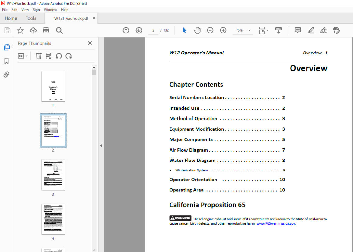 Ditch Witch W12 Operator’s Manual 05310036 PDF HeyDownloads Manual