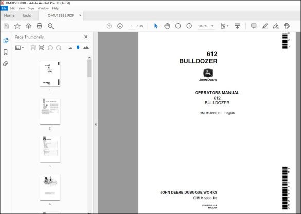 John Deere 612 BULLDOZER Operators Manual – PDF DOWNLOAD – HeyDownloads ...