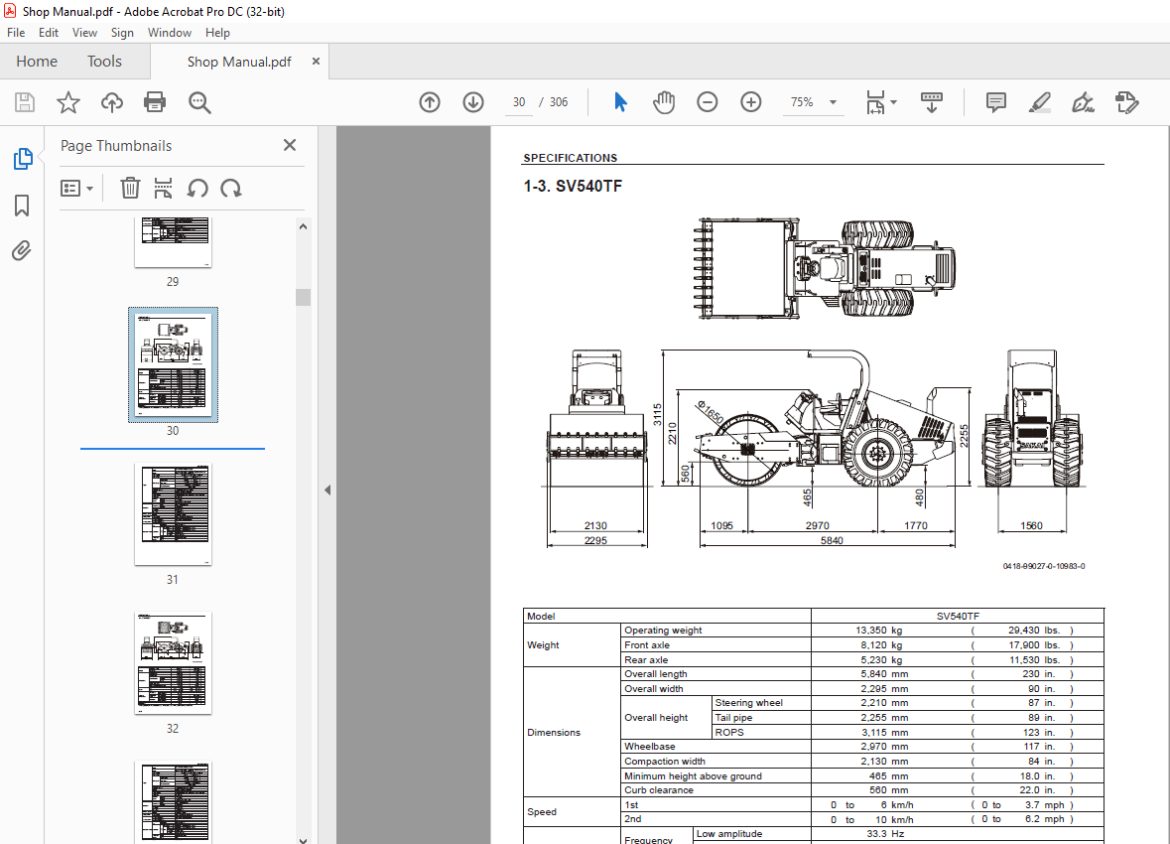 Sakai Soil SV540 Vibrating Roller Shop Manual - HeyDownloads - Manual ...