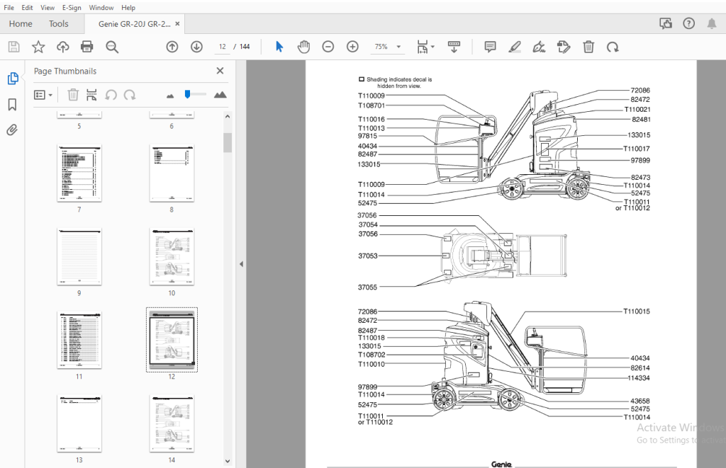 Genie GR-20J GR-26J Parts Manual 133592 - PDF DOWNLOAD - HeyDownloads - Manual Downloads