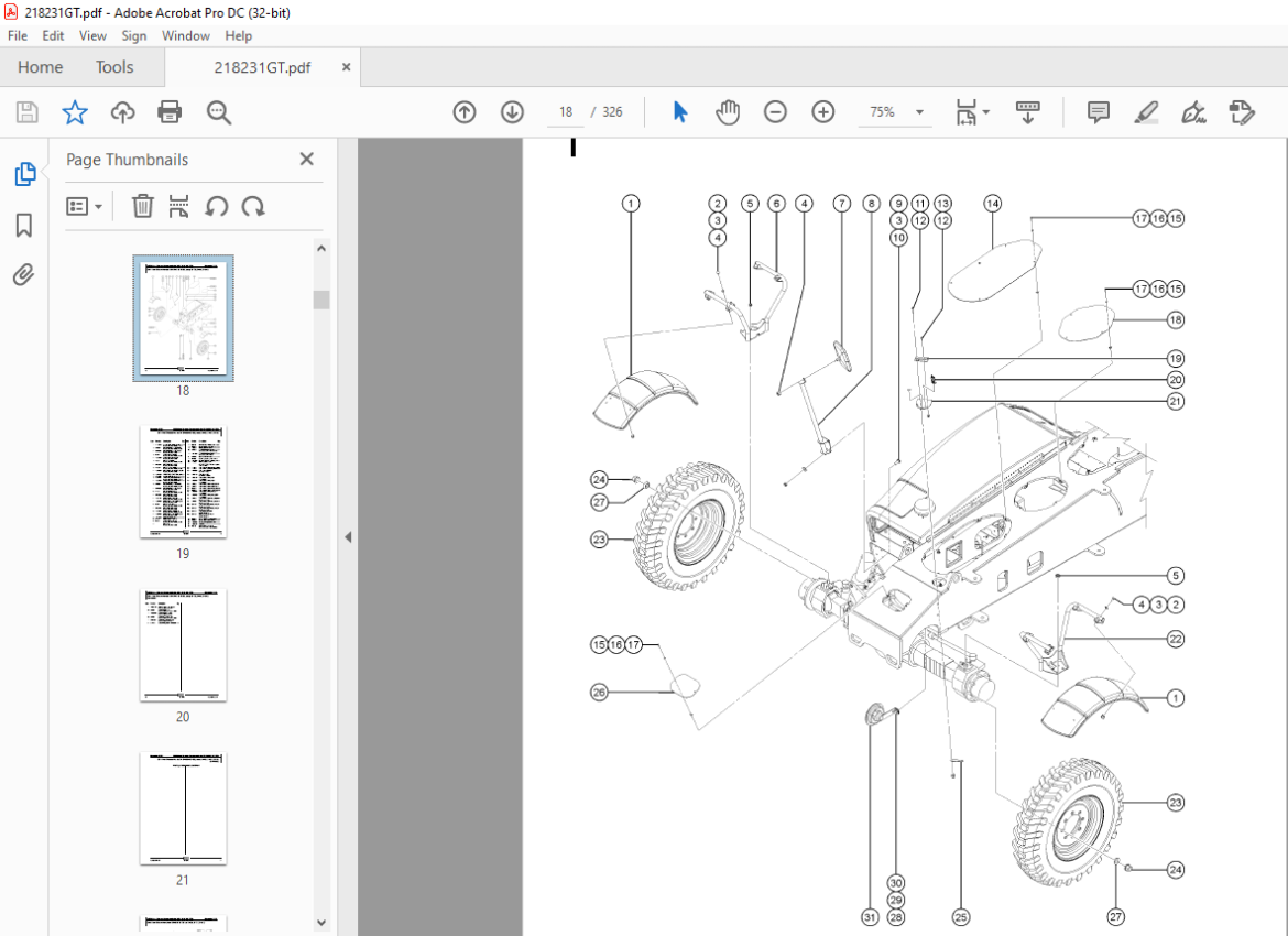 Genie Lift Truck GTH844 Parts Manual 218231GT PDF DOWNLOAD