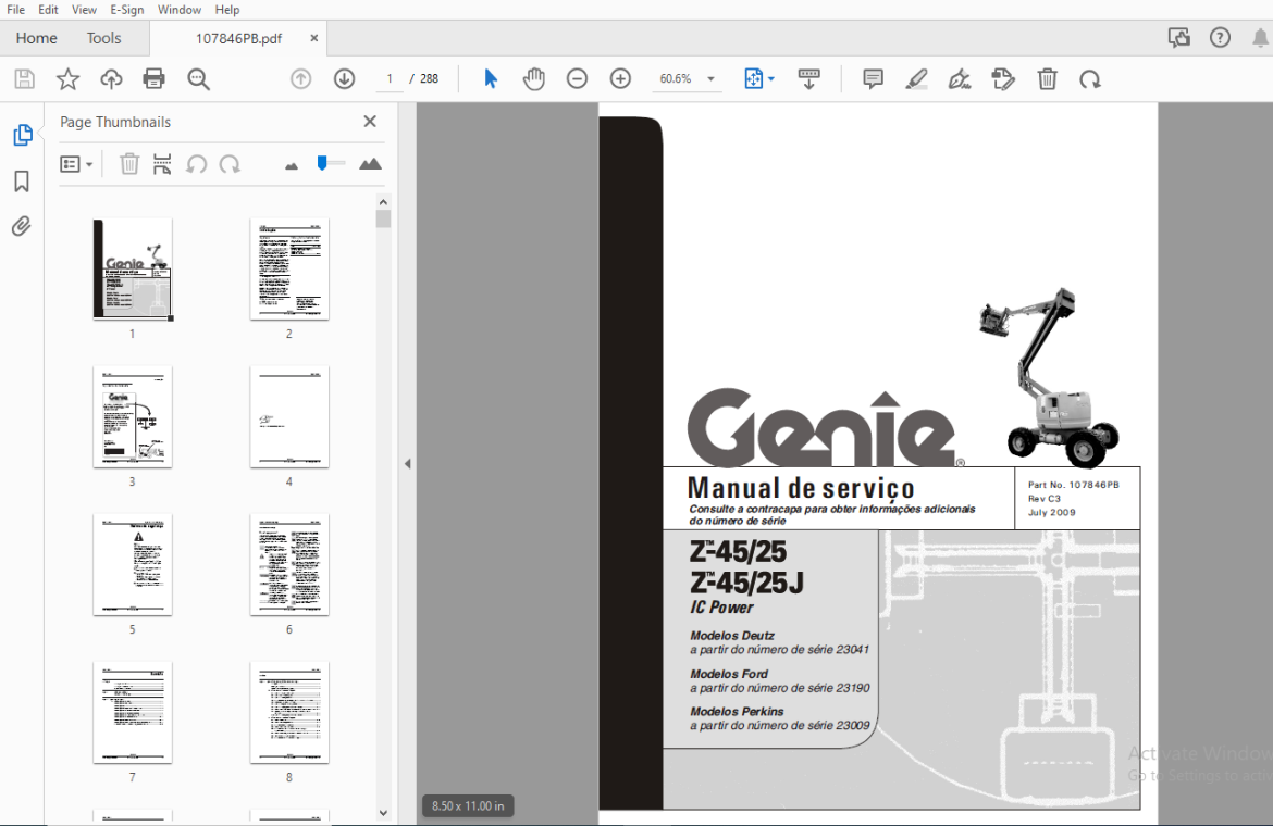Manual De Partes Genie Z45 25