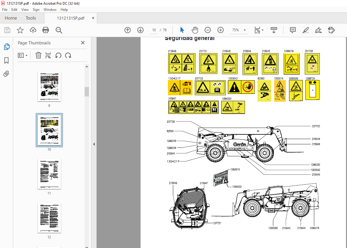 Genie lift GTH844 Manual del operario 1312131 PDF HeyDownloads
