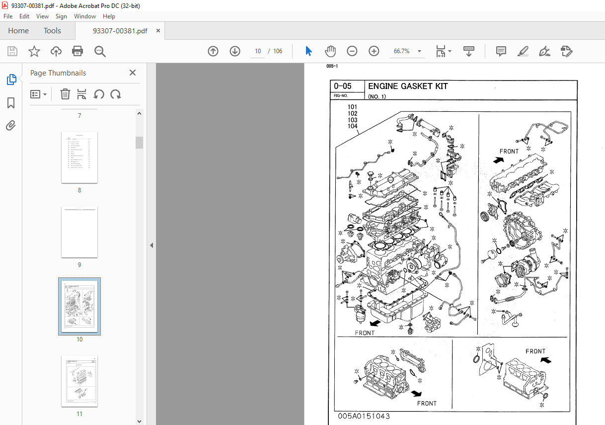 Kawasaki ISUZU 4HK1X ENGINE PARTS Manual PDF DOWNLOAD HeyDownloads