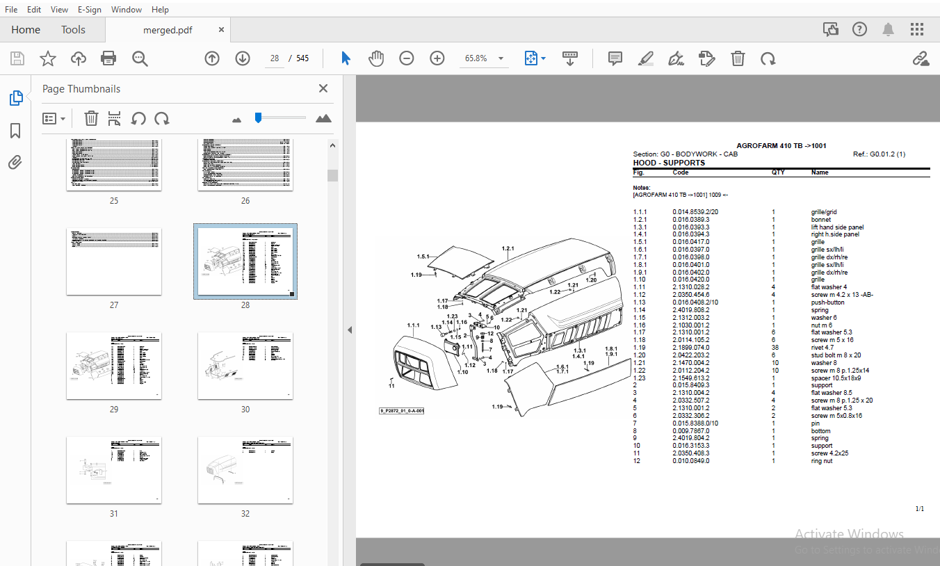 Deutz Fahr Agrofarm 410 TB Parts Manual 1001 – PDF – HeyDownloads ...