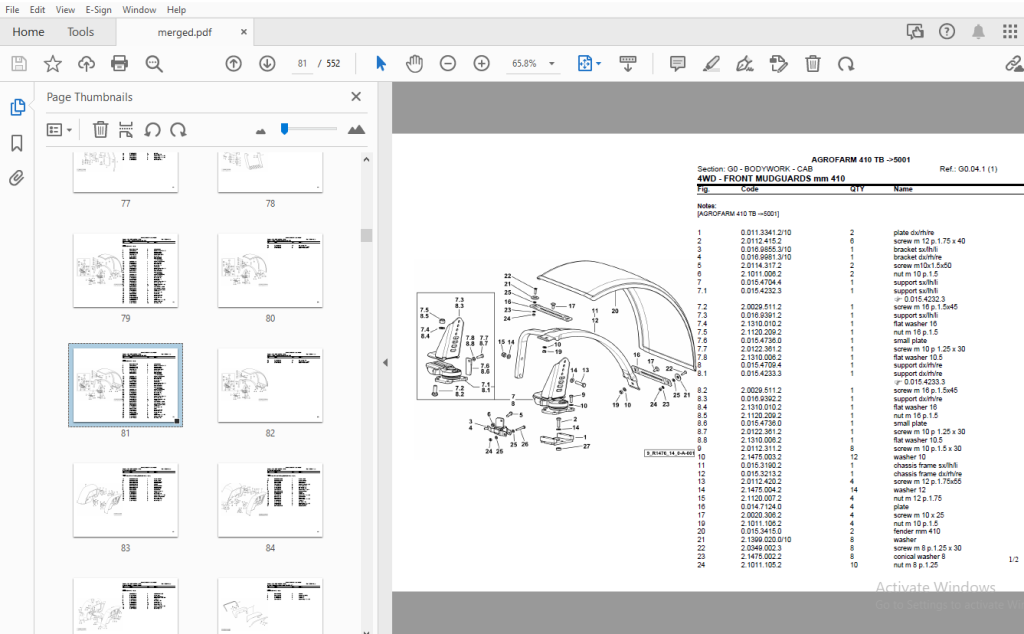 Deutz Fahr Agrofarm 410 TB Parts Manual 5001 – PDF – HeyDownloads ...