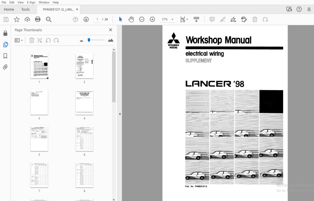 1997 MITSUBISHI LANCER OWNERS MANUAL PDF visual data 3