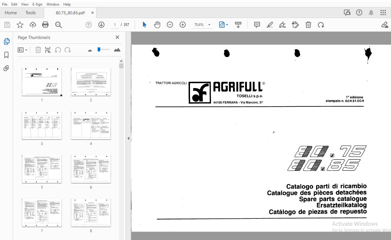 Agrifull 80.75 80.85 Parts Manual – PDF – HeyDownloads – Manual Downloads