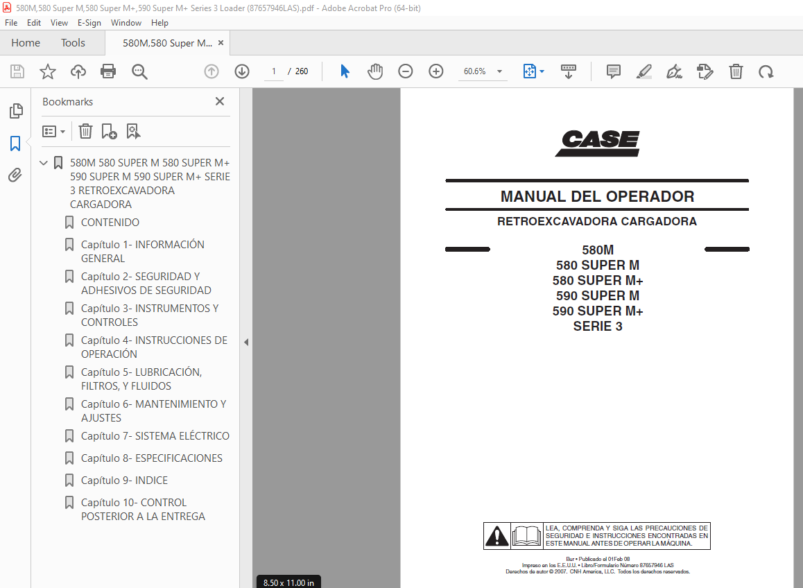 Case 580M 580 SUPER M 580 SUPER M+ 590 SUPER M 590 SUPER M+ SERIE 3