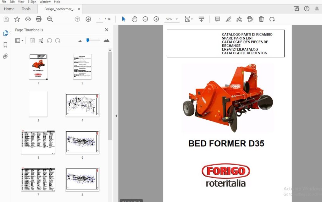 FORIGO BED FORMER D35 PARTS MANUAL – PDF – HeyDownloads – Manual Downloads