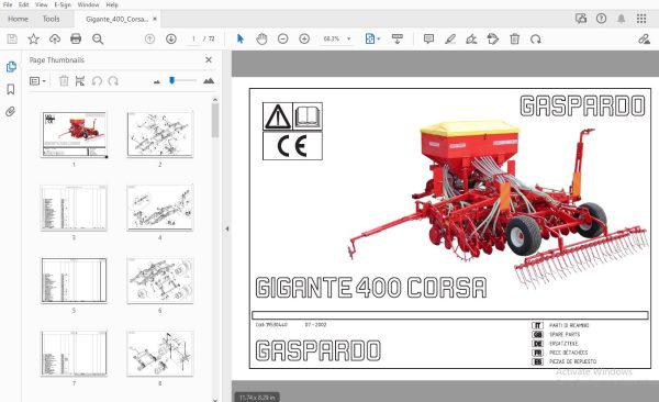 Gaspardo GIGANTE 400 CORSA Parts Manual G19530440 – PDF – HeyDownloads ...