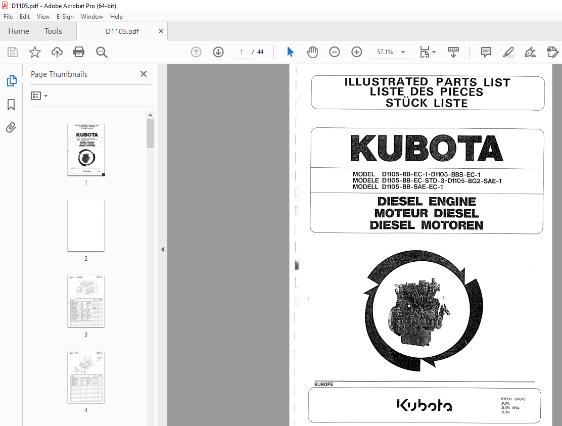2018 KUBOTA D1105 SERVICE MANUAL PDF FREE DOWNLOAD visual data 4