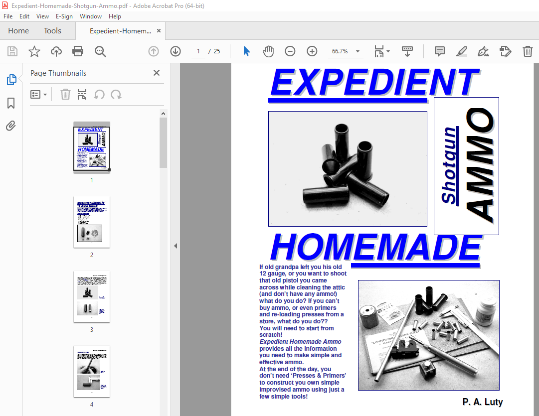 EXPEDIENT HOMEMADE SHOTGUN AMMO HANDBOOK MANUAL PDF HeyDownloads
