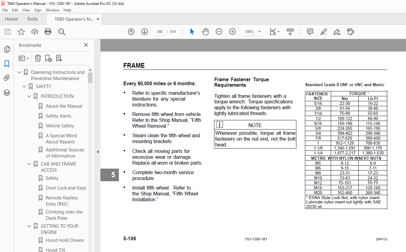 2006 KENWORTH T800 SERVICE MANUAL PDF visual data 6