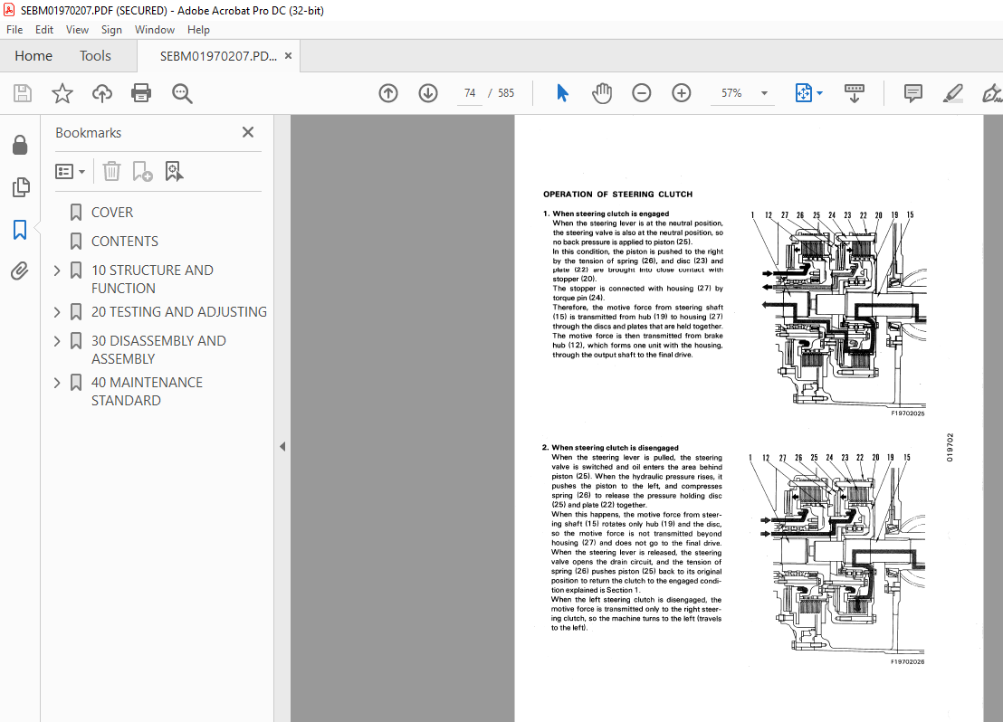 Komatsu Bulldozer D375A-2 Shop Manual SEBM01970207 – PDF DOWNLOAD ...