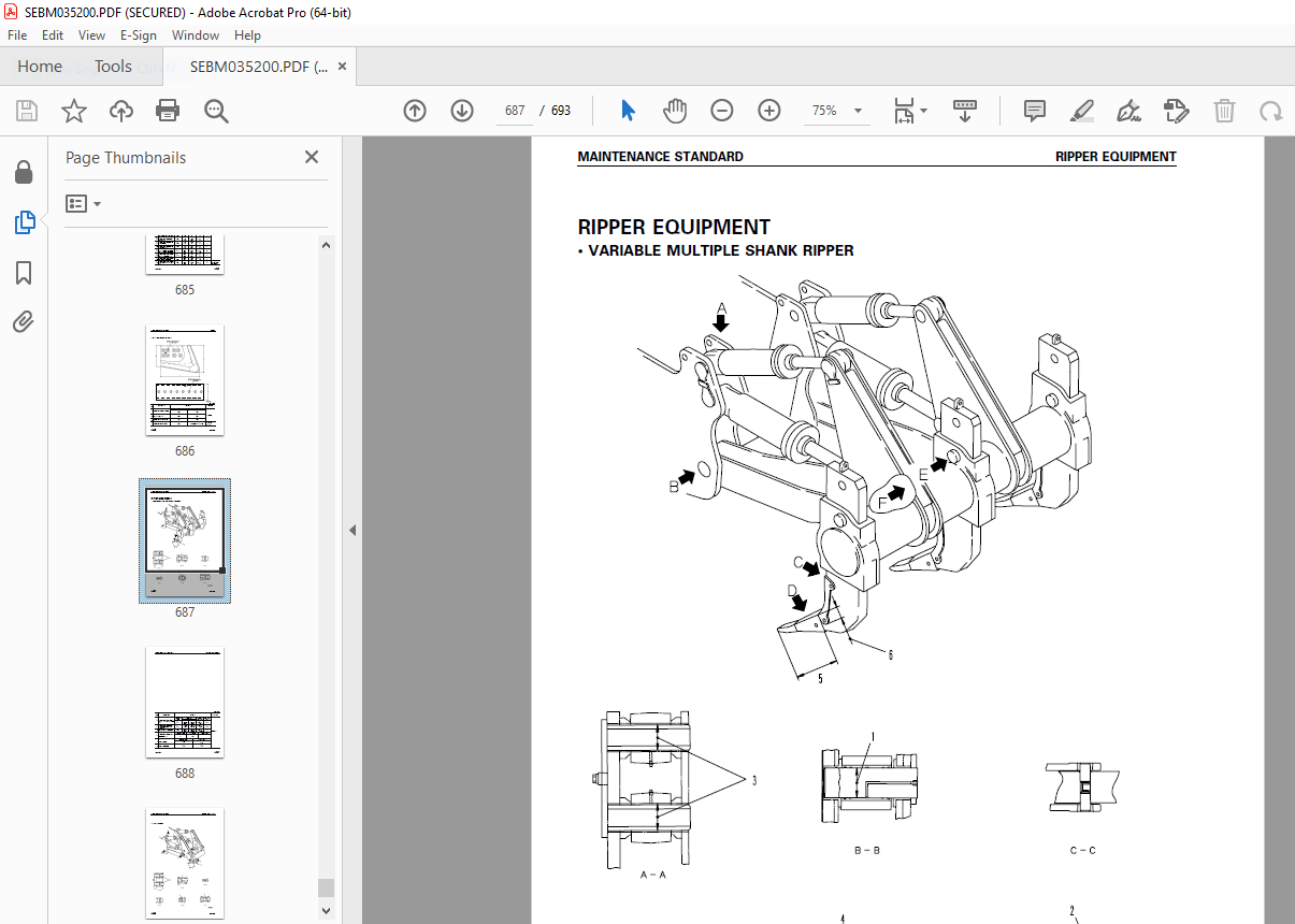 Komatsu D375A-5 Crawler Bulldozer Shop Manual SEBM035200 PDF DOWNLOAD ...