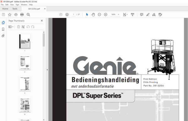 Genie DPL Super Series™ Bedieningshandleiding 38132DU - PDF DOWNLOAD ...