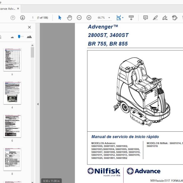 Nilfisk Advance ES4000 Service Manual (56344200) - PDF DOWNLOAD